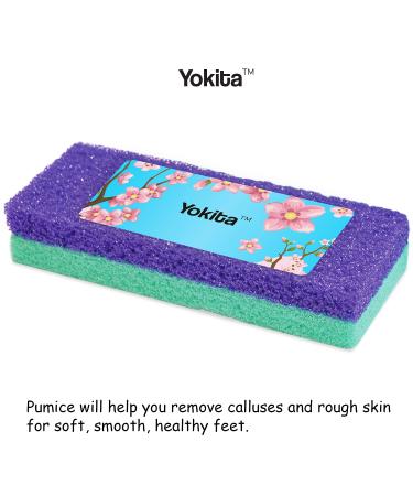 Yokita Salon Foot Pumice and Scrubber - Safely Remove Callus and Rough Heels (Pack of 2) - Buy Online on SooperMarket.com