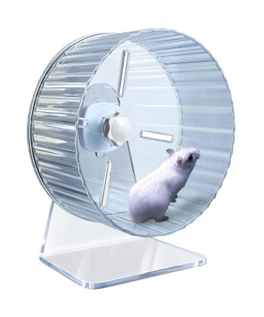 Hamster Wheel Silent Hamster Wheel Quiet Hamster Wheel Hamster Exercise Wheel Adjustable Stand Silent Hamster Wheel for Hamsters Gerbils Mice Small Animals ( 6.7 inch Transparent) 6.7 inch Transparent