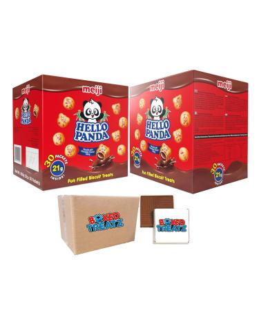 Hello Panda Chocolate Filled Biscuits - 1.26 KG (2 x 30 x 21g) Bite-Size Treats with Fun Panda Characters and Creamy Chocolate Filling - Boxed Treatz