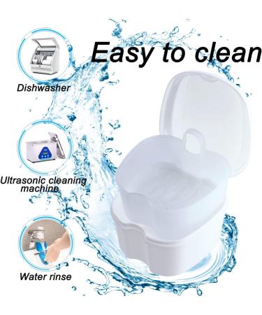 Denture Case Orthodontic Dental Retainer Box False Teeth Storage Container Dentures Container with Filter for Home & Travel White - Buy Online on SooperMarket.com