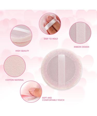50 Soft Velour Makeup Powder Puffs - Perfect for Loose Setting & Pressed Powder | Cotton Face & Body Puff (Pink - Buy Online on SooperMarket.com