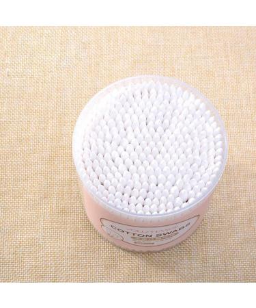 300 PCS White Spiral Lace Wooden Tube Cotton Swabs - Antibacterial & Sterile Cleaning Sticks for Eyes Ears & Makeup - Buy Online on SooperMarket.com