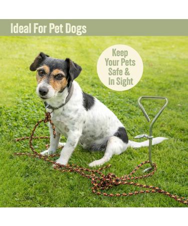 Milestone Camping 31690 Outdoor Corkscrew Tie Out Stake / Keyring Attachment / Tether Pets and Tents / Ideal for Camping Hiking Fishing and More - Buy Online on SooperMarket.com