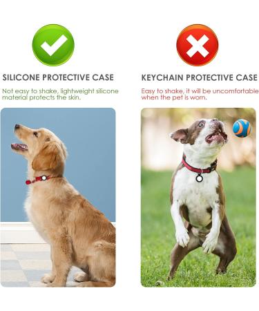 Wallfid Airtag Dog Collar & Silicone GPS Tracker Cover Anti-Loss Pet Accessory for Cats & Dogs (Black & White) - Buy Online on SooperMarket.com