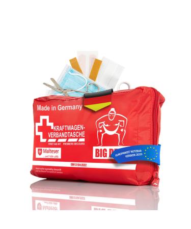 Bigdean first -aken made in Germany - bandage pocket according to DIN 13164: 2022 - First aid set for the car in Europe.