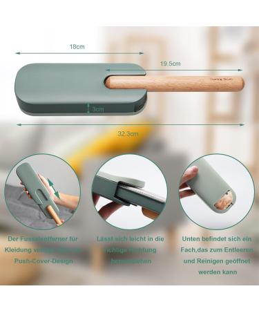 Eco-Friendly Cat Hair Remover Brush | Reusable Lint Removal Tool for Clothing & Pet Hair - Green - Buy Online on SooperMarket.com