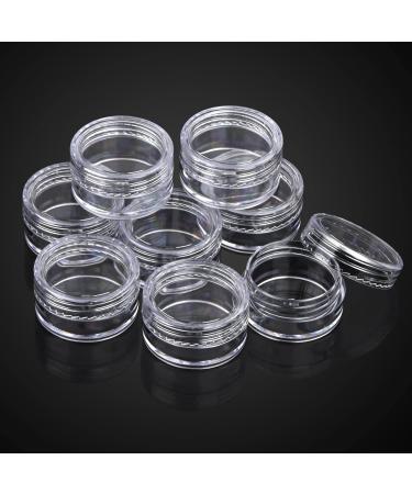 Pinsheng 50-Piece Clear Empty Cosmetic Containers - 5ml Travel Cream Jars with Lids Nail Art Jars & Spatula for Lip Balm & Lotion - Buy Online on SooperMarket.com
