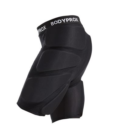 Bodyprox Padded protective shorts for snowboarding skating and skiing 3D protection for hips buttocks and tailbone XS