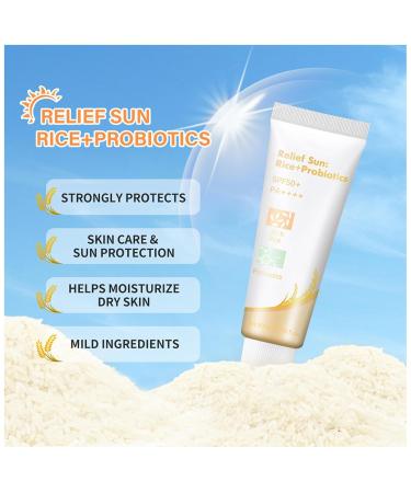 Relief Sun Rice Probiotics Organic Sunscreen - SPF50 PA++++ | Korean Face & Body Sunscreen with 30% Rice Extract | Nourishing Skin Care for All Skin Types - Buy Online on SooperMarket.com