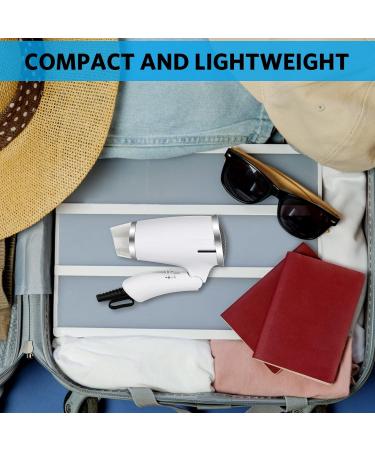 Travel Hair Dryer 1200W - Lightweight Folding Handle 3 Heat Settings Fast Drying Compact & Professional for Women - White - Buy Online on SooperMarket.com