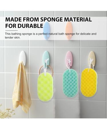 Supvox Bath Sponge Stool - 3 Pack Massager & Scrubber Pad for Peeling Skin | Yellow Red Blue | Perfect for Men & Women - Buy Online on SooperMarket.com