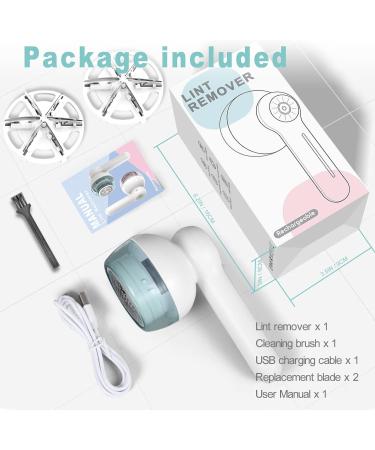 Lint Remover & Fabric Shaver - Electric Bobble Remover for Clothes USB Charging Sweater Shaver with 2 Replacement Heads - Shop Internationally - Buy Online on SooperMarket.com
