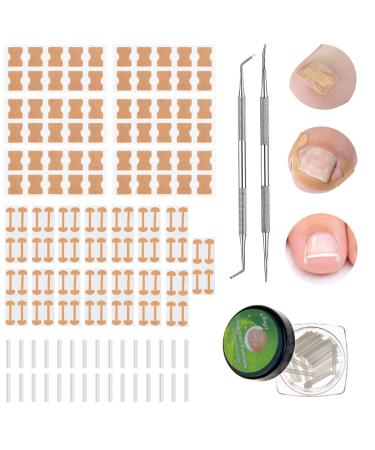 152 Pieces of ingrown toenails tool set toenail correction patch curved toenail clasp plug in toenails toenails toenail files lifting for ingrown toenails ingrown toenail-1