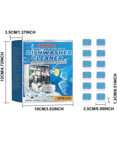 Dishwasher Cleaner Tablets Hygienically cleans and removes bad odours 2-in-1 Treatment Kit Cleans Fragrance Free Plastic Free Natural Vegan Friendly Plant-Based Cleaning (12Pcs) - Buy Online on SooperMarket.com