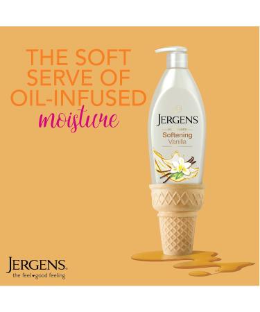 Jergens Softening Vanilla Oil-Infused Moisturizer 16.8oz | Soothing Full-Body Moisture with Sweet Vanilla Essence | International Shipping Available - Buy Online on SooperMarket.com