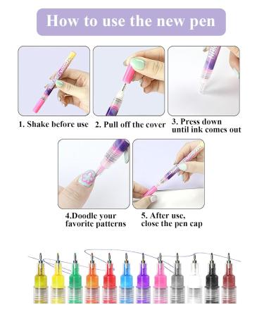 Buy 3D Nail Art Pens - 12 Colors Fine Tips for DIY Nail Designs | International Shipping Available - Buy Online on SooperMarket.com