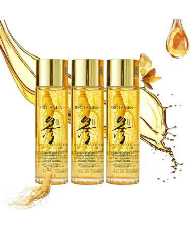 Brolamen ginseng anti-wrinkle essence ginseng-peptide-anti-aging essence brolame ginseng essence luxurious ginseng-anti-fold essence water tightness skin (3PC)