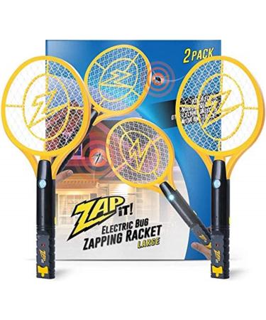 ZAP IT Rechargeable Bug Zapper Racket 4000 Volt - USB Charging Cable - 2 Pack - Large Yellow - Buy Online on SooperMarket.com