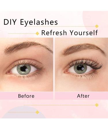 Glowing Win Cluster Eyelash Extensions - 228 PCs Natural Individual False Lashes (0.07C 20D 8-15mm) for DIY Perfect Look - Buy Online on SooperMarket.com