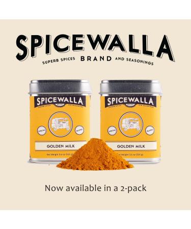 Spicewalla Golden Milk Powder 3.6 oz - Cinnamon Ginger Turmeric Drink Tea Latte Mix - 1 Pack - Buy Online on SooperMarket.com