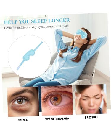 PLAFOPE 1pc Cold Compress Hot Compress Eye Mask Blackout Eye Reusable Eye Cooling Patch Heat Eye Eye Mask Eye Shades for Sleep Eye Mask Heated Eye Patch Compress Eye Pad Sleep Eye Blue 20X10X1CM - Buy Online on SooperMarket.com