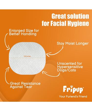 FriPuP 100Pcs Pet Face Wipes for Dogs and Cats - Clean Body, Eyes, Facial Stains, and Ear Wax - Nonwoven Fabric, Convenient for Home or Outdoor - Buy Online on SooperMarket.com