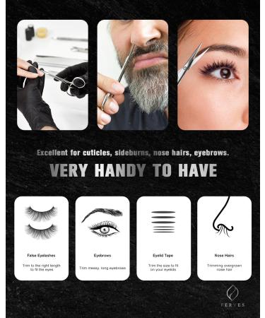 Feryes Precision Curved Nail Shaver - Extra Fine Manicure Scissors for Women - Stainless Steel Nail Trimmers in Gray Silver - Buy Online on SooperMarket.com