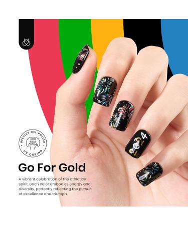 Beetles Gel Nail Polish Set 7 Vibrant Colors & Golden Chrome - Soak Off UV Gel with Double-Ended Brush - Perfect for Stunning Nails 2024 - Buy Online on SooperMarket.com
