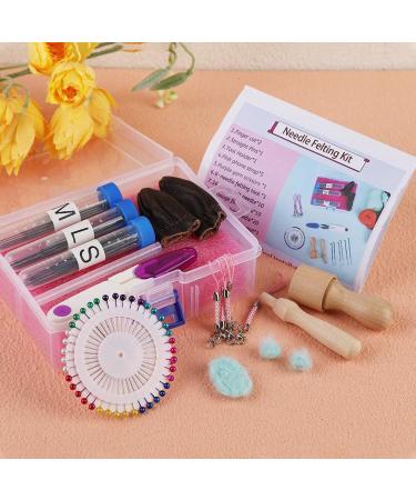 JNENERY Needle Felting Kit: 8 Needles, Tool Holder, Foam, Glue Stick, Fingercots, Scissors & Supplies for DIY Wool Felting - Buy Online on SooperMarket.com