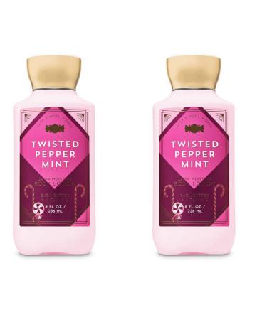 Bath & Body Works Twisted Peppermint Body Lotion Set of 2(Package may vary)