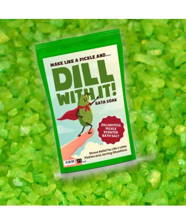 Dill with It Pickle Bath Soak - Premium Dill Pickle Scented Bath Salts for Teens | Funny Stocking Stuffers & Gift Idea for Pickle Lovers - Buy Online on SooperMarket.com