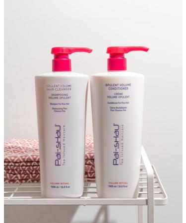 Pai-Shau Opulent Volume Cleanser and Conditioner Duo Set - Volumizing Cleanser and Conditioner for Thin Hair - Provides Improved Volume and Hydration - Shampoo for Women - 33.8 Fl Oz each Volume Duo 1L - Buy Online on SooperMarket.com