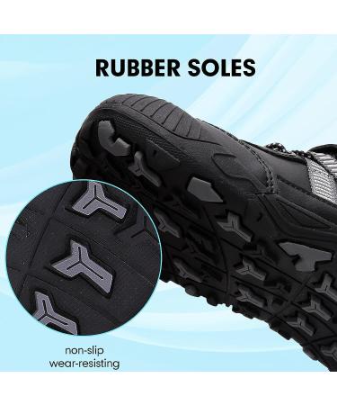 Yapoly Hiking Shoes for Boys and Girls - Waterproof Outdoor Athletic Shoes for Kids - Non-slip Trekking Shoes for Toddlers to Big Kids - Black - Buy Online on SooperMarket.com