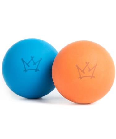Rudelk nig dog ball made of natural rubber - Two balls with 6.5cm - Almost indestructible ball for dogs 2-pack orange+blue