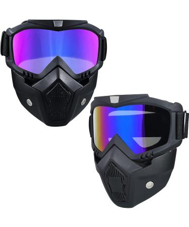 Anti-Fog Full Face Paintball Mask for Motorcycle, Cycling, Skiing - Colorful - Buy Online on SooperMarket.com