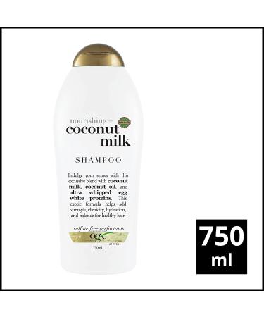 OGX Nourishing Coconut Milk Shampoo - 25.4 fl oz | With Coconut Oil, Egg White Protein | Paraben & Sulfate-Free | Strong & Healthy Hair - Buy Online on SooperMarket.com