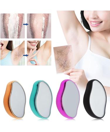 Reusable Crystal Hair Eraser for Women Legs - Painless Hair Remover & Skin Exfoliator - Washable Nano Hair Removal Tool for Smooth Skin - Hot Pink - Buy Online on SooperMarket.com