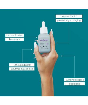 Baebody Retinol Facial Serum with Vitamin E, Hyaluronic Acid & Jojoba Oil - 1 Oz - Buy Online on SooperMarket.com