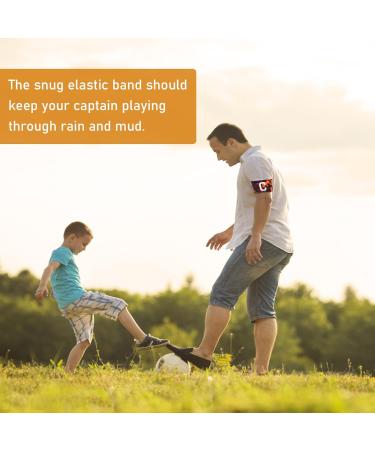 Adjustable Sports Captain's Armband - Youth Football Soccer Basketball Volleyball | Orange | International Shipping - Buy Online on SooperMarket.com