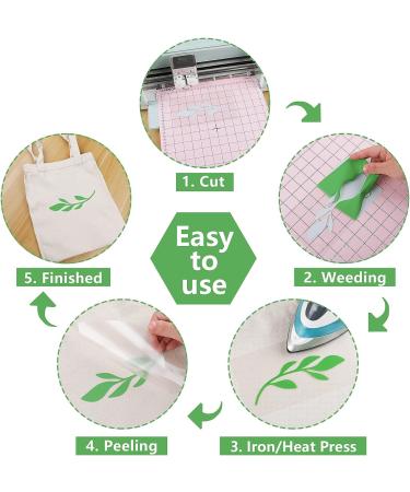 Caregy Heat Transfer Vinyl for T-Shirts 12x10 - 36 Sheets HTV Bundle in 36 Colors - Buy Online on SooperMarket.com