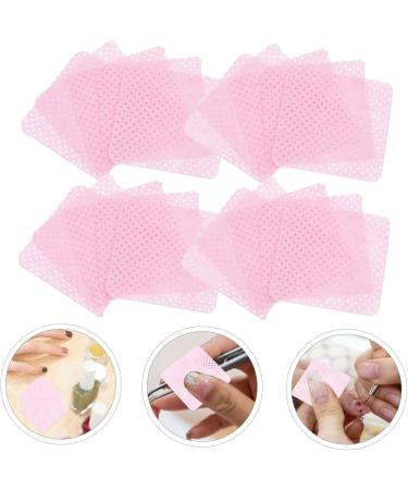 Mikinona 2 Boxes Nail Wipes Gel Nail Polish Cleaning Wipes Travel Wipes Travel Nail Polish Remover Gel Nail Remover Polish Remover Pads Glue Wipes Dip Polish Remover Nail Pads Cotton 4.80X4.80X0.10CM Pink - Buy Online on SooperMarket.com
