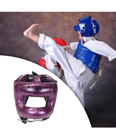 Buy Dickly Boxing Headgear - Waterproof Muay Thai & Kickboxing Head Cover for All Ages - Ultimate Facial Protection for Grapplers - Violet L - Buy Online on SooperMarket.com