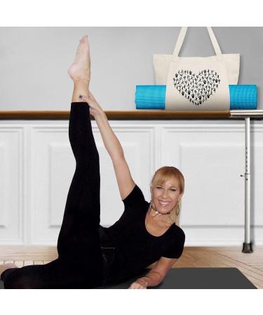 Yoga Mat Canvas Tote Bag with Mat Carrier Pocket - Yoga Mat Carrier Shoulder Bag for Women & Men - Pilates, Gym, Travel, Beach - Buy Online on SooperMarket.com
