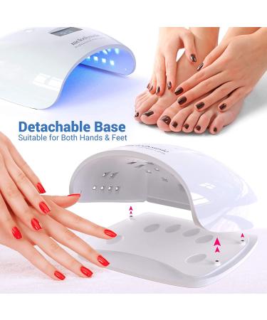MelodySusie 54W UV LED Nail Lamp for Gel Nail Polish - 3 Timer Settings, LCD Display, Automatic Sensor | Nail Dryer with Detachable Tray & Tools - Buy Online on SooperMarket.com