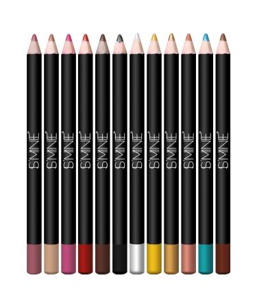IS'MINE Matte & Shimmer Lip Liner Pencil Set - 12 Assorted Colors Natural Lip Makeup Soft Pencils Waterproof and Longwear Ultra Fine Lip Liners (Color Set-2)