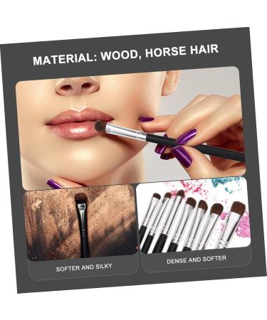 MUSISALY 7pcs Eye Makeup Brushes Halloween Hair Bows for Women Portable Eyeliner Brush Makeup Bag Black Wood - Buy Online on SooperMarket.com