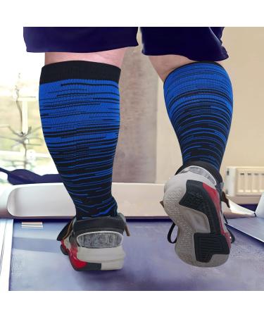 3PCS Plus Size Compression Socks | 20-30 mmHg | Varicose Veins & Swelling Relief | Extra Wide Calf | 4XL | 3pcs Color Options - Buy Online on SooperMarket.com