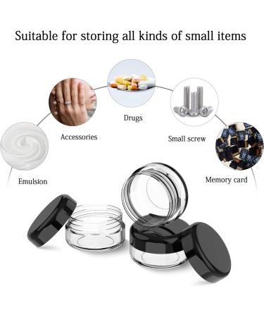 Pamiyo 24 Pack 15ml Clear Empty Jars with Screw Caps Perfect for Lotions Creams Mini Candles & Cosmetics Black Transparent Crucibles for Travel & DIY Projects - Buy Online on SooperMarket.com