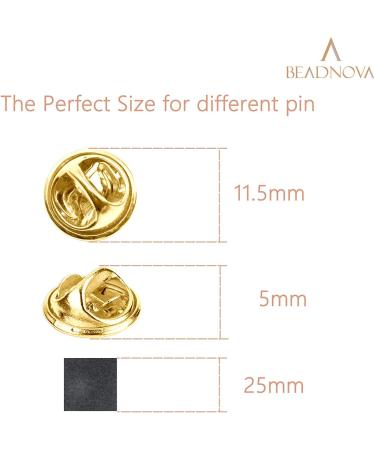 Beadnova Butterfly Clutch Metal Pin Backs - 50 Gold Lapel Pin Backings - Buy Online on SooperMarket.com