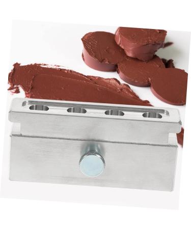 NOLITOY Aluminum Alloy 4 Hole Lipstick Mold Set | DIY Lip Tint Lip Balm & Lip Gloss Kit | Perfect Lipstick Maker Tools 10.2X4.6cm Silver - Buy Online on SooperMarket.com
